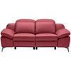 2-SITZER-SOFA Rot Echtleder  - Chromfarben/Rot, Design, Leder/Kunststoff (194/83-99/110cm) - Celina Home