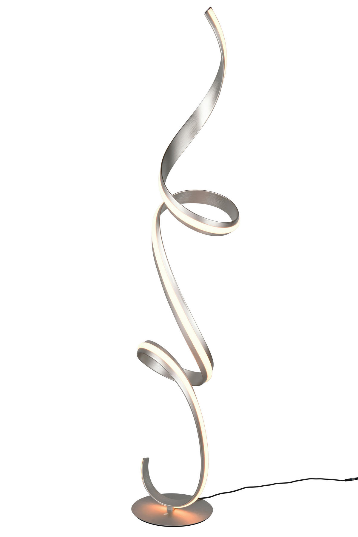 LED-STEHLEUCHTE Cisenna 31/180/30 cm   - Weiß/Nickelfarben, Design, Kunststoff/Metall (31/180/30cm) - Cinque