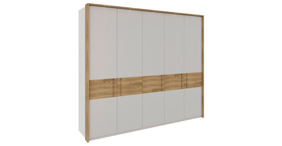 DREHTÜRENSCHRANK  in Eichefarben, Hellgrau  - Eichefarben/Hellgrau, MODERN, Holz/Holzwerkstoff (251,5/225/60cm) - Xora