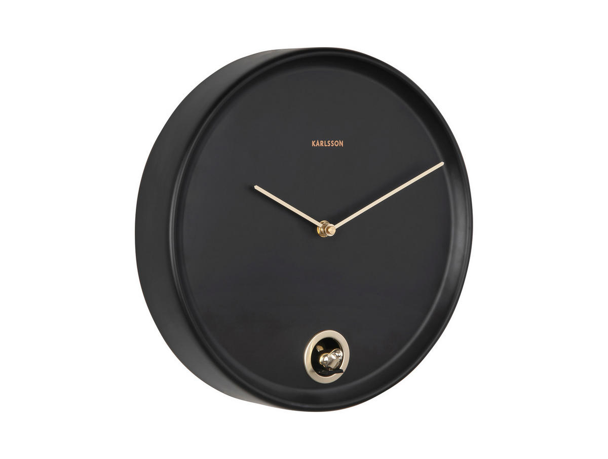 WANDUHR Esencia Schwarz  - Schwarz, Basics, Metall (30cm) - Karlsson