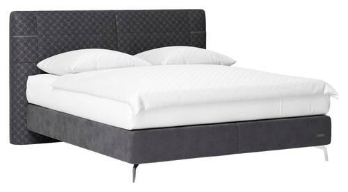 POSTEL BOXSPRING, 180/200 cm, šedá - šedá/barvy chromu, Design, textil (180/200cm) - Joop!