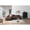ECKSOFA Mokka Cord  - Schwarz/Mokka, Design, Kunststoff/Textil (196/303cm) - Livetastic