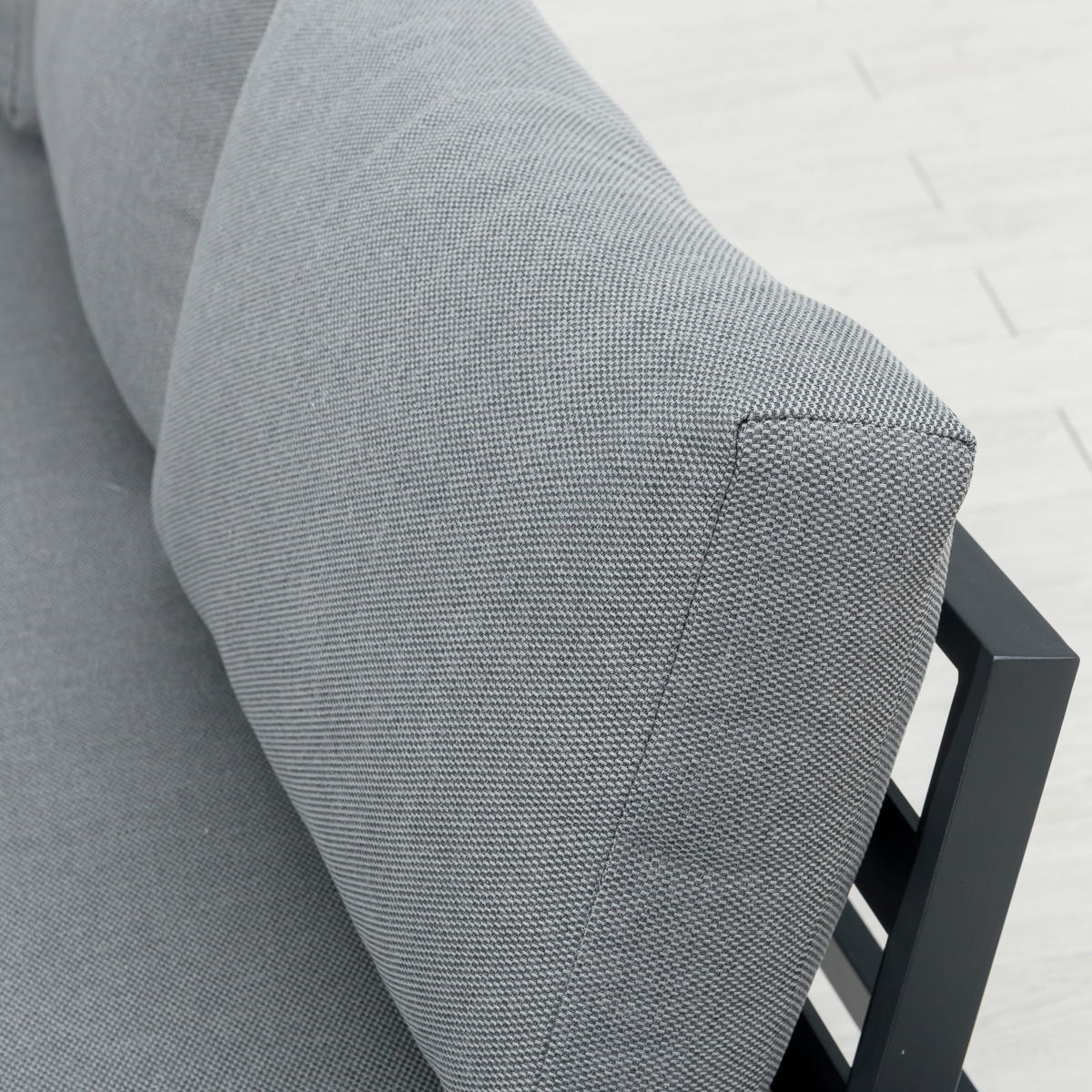 LOUNGEGARNITUR 251/251 cm Aluminium  - Anthrazit/Grau, MODERN, Textil/Metall (251/251cm)