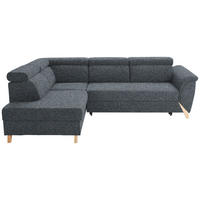 ECKSOFA in Bouclé Anthrazit  200/265 cm  - Anthrazit/Naturfarben, KONVENTIONELL, Holz/Textil (200/265cm) - Stylife