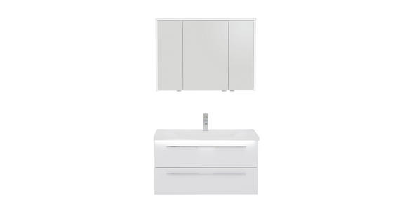 BADEZIMMER in 90 cm - Weiß, KONVENTIONELL, Holzwerkstoff/Stein (90cm) - Dieter Knoll