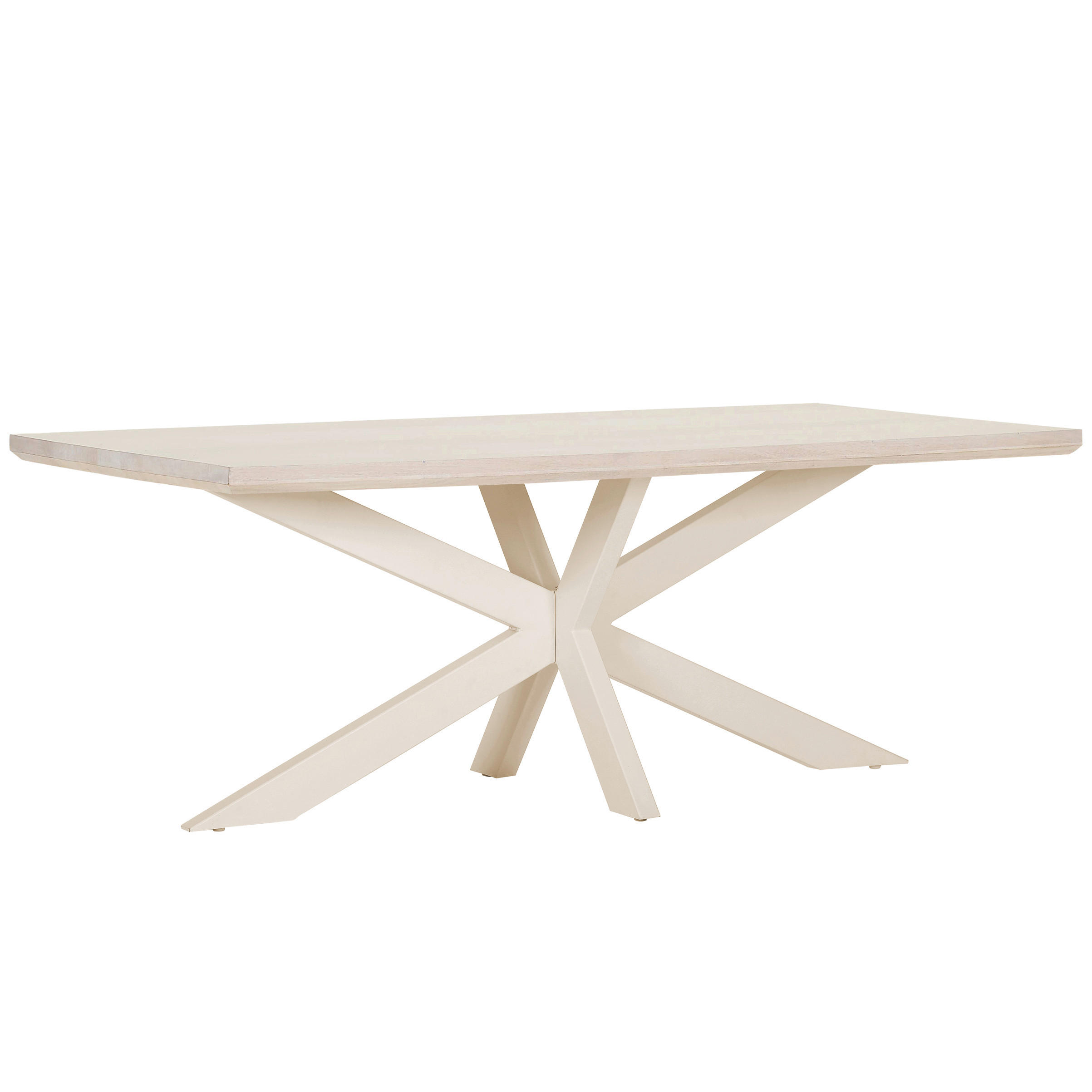ESSTISCH 180/90/76 cm Echtholz  Holz rechteckig Weiß  - Weiß, LIFESTYLE, Holz/Metall (180/90/76cm) - Lomoco
