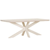 ESSTISCH 180/90/76 cm Echtholz  Holz rechteckig Weiß  - Weiß, LIFESTYLE, Holz/Metall (180/90/76cm) - Lomoco