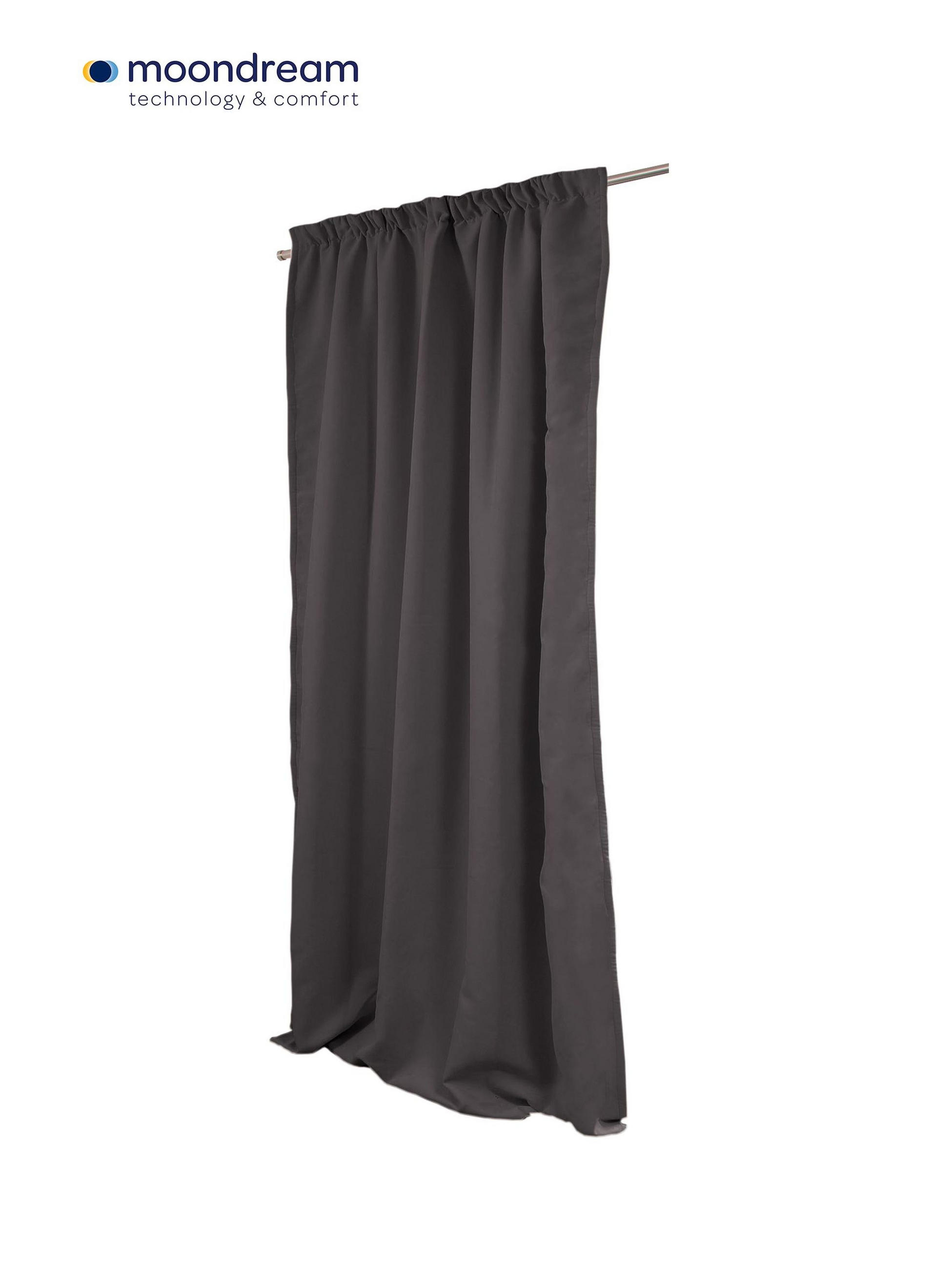 LÄRMSCHUTZVORHANG black-out (lichtundurchlässig)  - Grau, Basics, Textil/Metall (145/260cm)