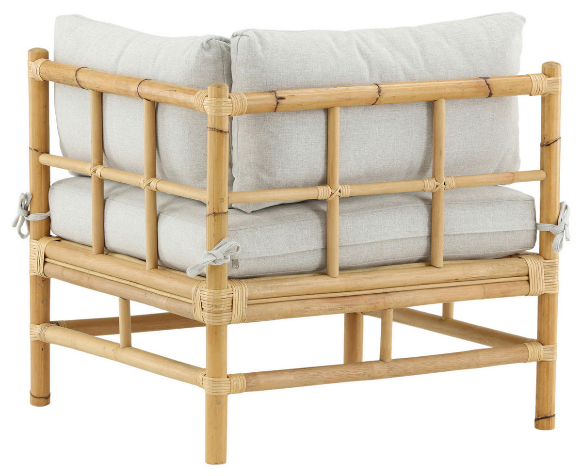 LOUNGEECKTEIL - Hellbraun, KONVENTIONELL, Holz/Textil (75/70/74cm) - Gardenson