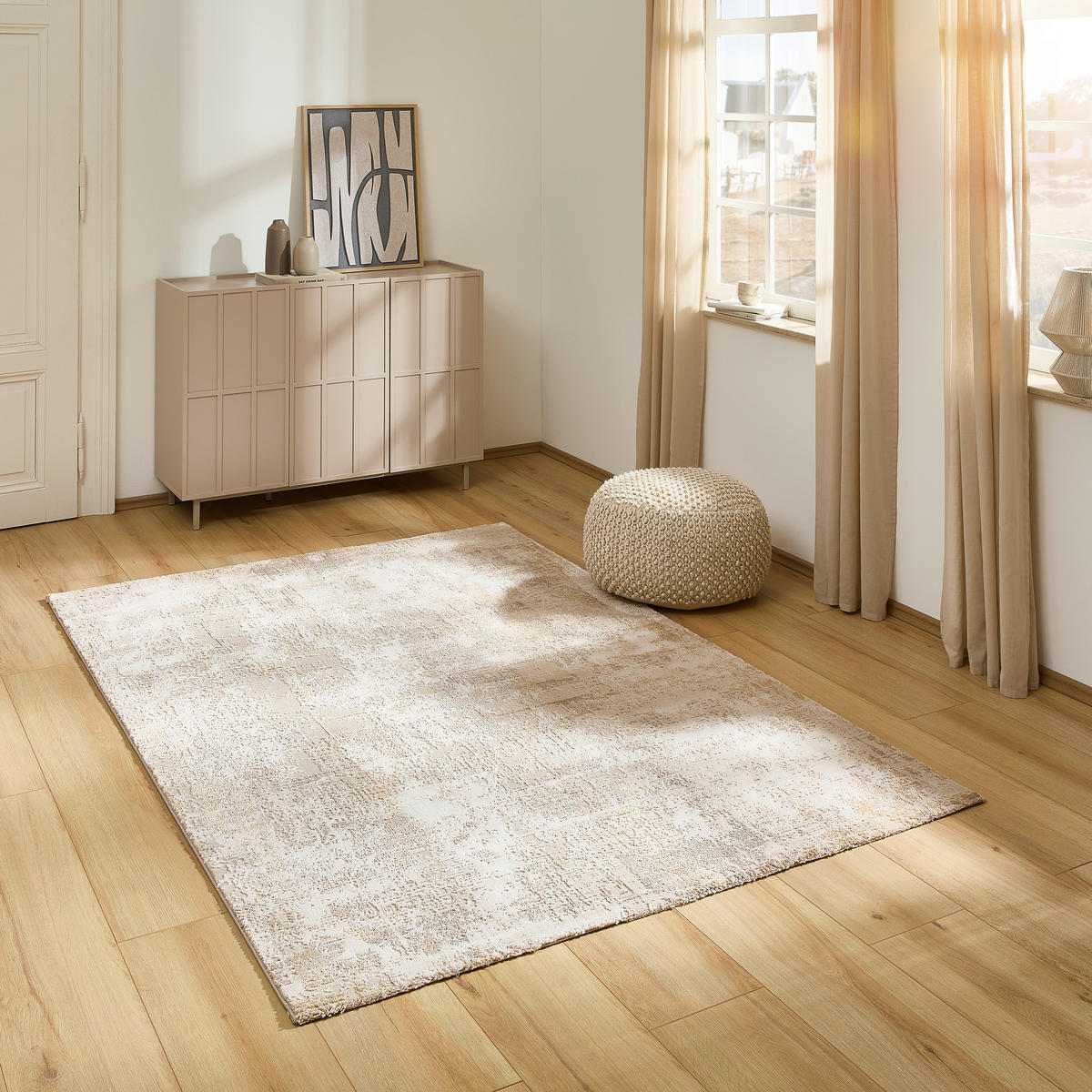 FLACHWEBETEPPICH Wohnzimmer 160/230 cm Braun, Beige rechteckig  - Beige/Braun, Trend, Textil (160/230cm) - Novel