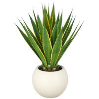 KUNSTPFLANZE Agave 85 cm  - Creme/Grün, Basics, Kunststoff (85cm)