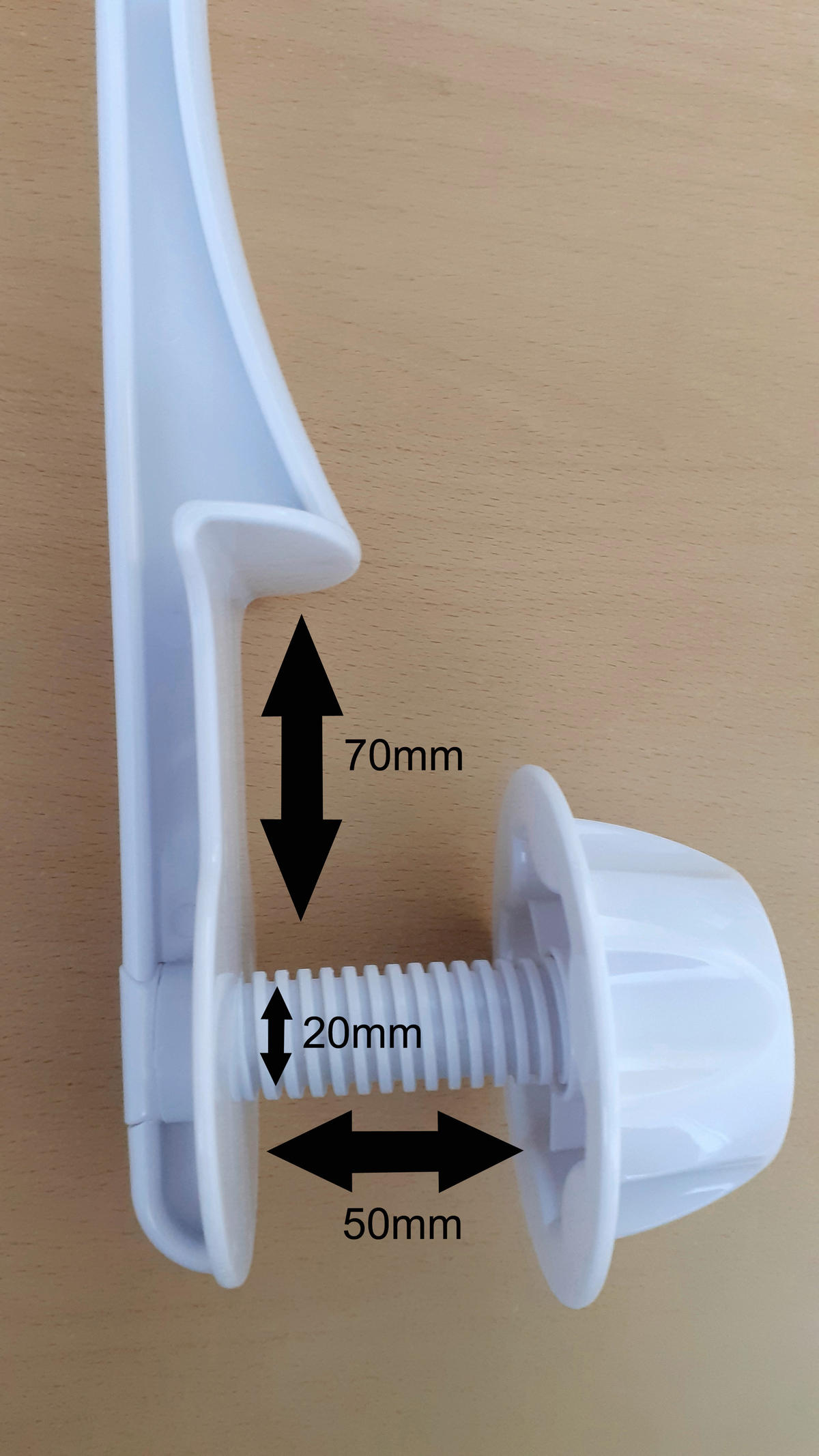 Niermann Mobilehalter mit Verschraubung  - Weiß, Basics, Kunststoff (34/65cm)