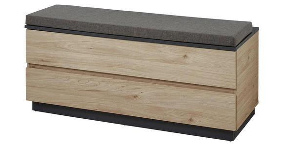 GARDEROBE - Eichefarben/Graphitfarben, Design, Glas/Holzwerkstoff (157/202/45cm) - Voleo
