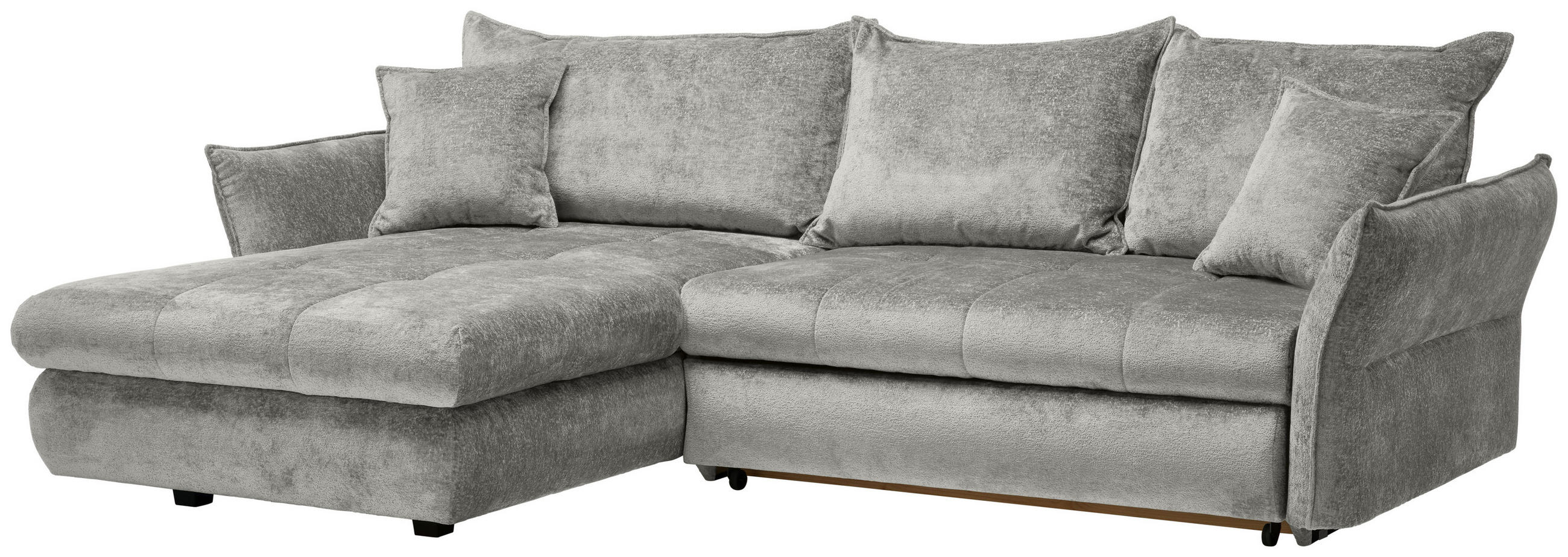 Thumbnail - Stylife Ecksofa, Silber, Textil, 3-Sitzer, Füllung: Schaumstoff, Ottomane links, L-Form, 275x180 cm, Stoffauswahl, seite...