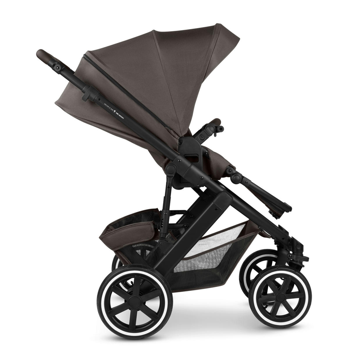 KINDERWAGENSET Salsa 5 Air Starter Set - Teddy  - Sandfarben/Schwarz, Basics, Textil/Metall (95,5/63/118cm) - ABC Design