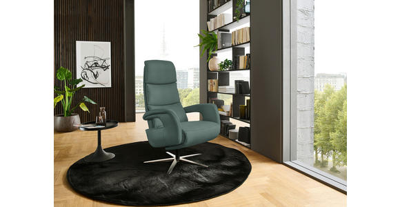 RELAXSESSEL in Leder Opal  - Edelstahlfarben/Opal, Design, Leder/Metall (76/119/86cm) - Dieter Knoll