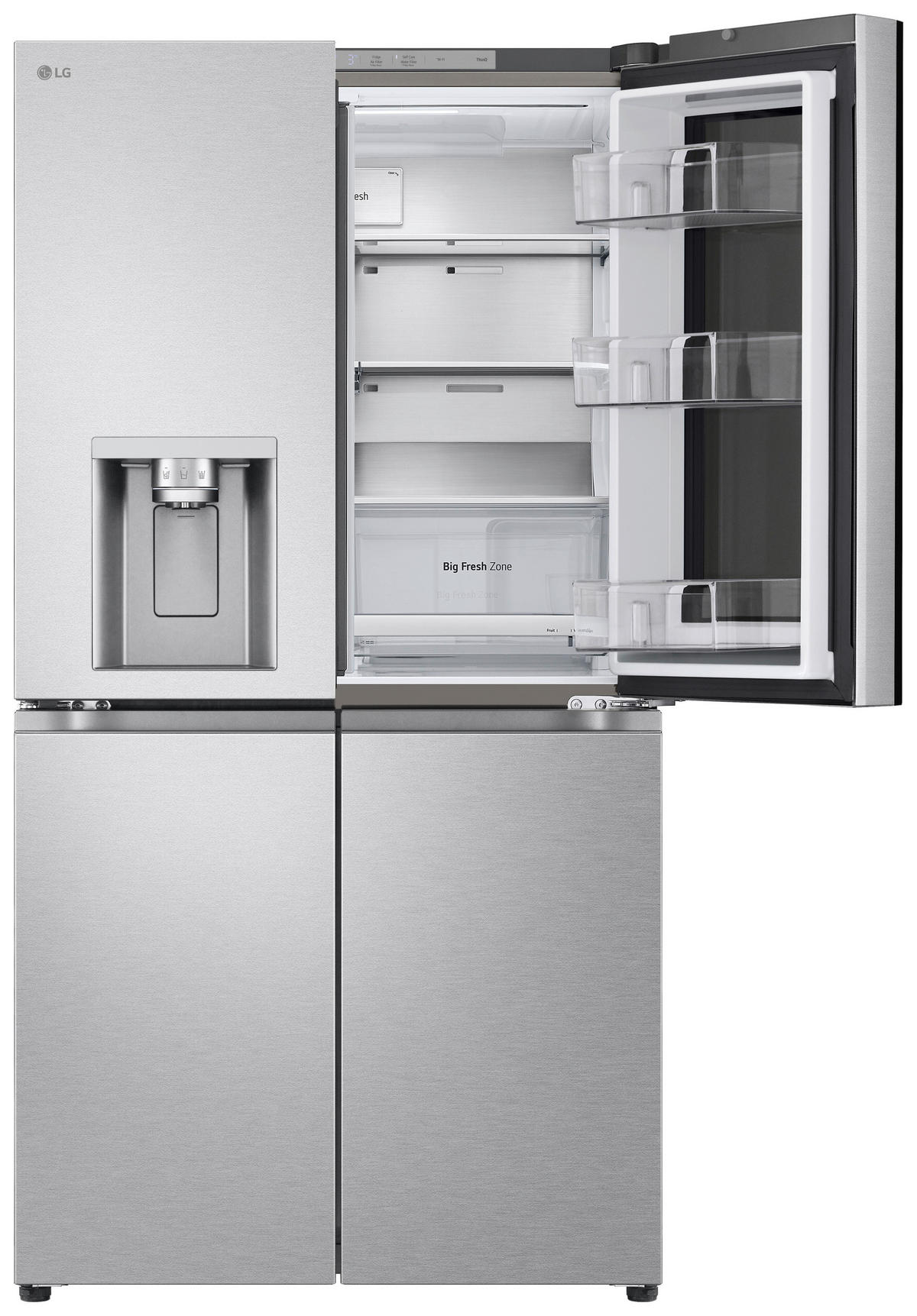 MULTI-DOOR 97,2/179,2/72,9 cm GMG960MBJE  - Edelstahlfarben, Trend, Glas/Kunststoff (97,2/179,2/72,9cm) - LG