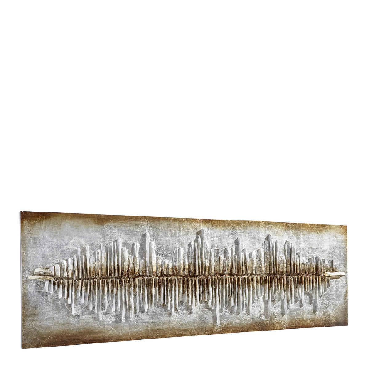OBJEKTBILD Abstraktes 180/60 cm  - Silberfarben/Goldfarben, Design, Holz (180/60cm) - Monee