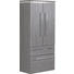 SEITENSCHRANK 60/132/30 cm - Chromfarben/Grau, Design, Glas/Holzwerkstoff (60/132/30cm) - Novel SEITENSCHRANK 60/132/30 cm - Chromfarben/Grau, Design, Glas/Holzwerkstoff (60/132/30cm) - Novel