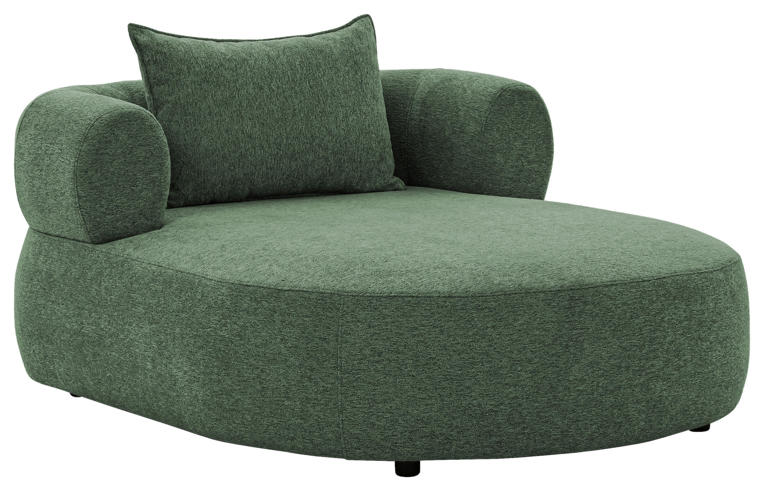 XXL-SESSEL Chenille Grün    - Schwarz/Grün, Design, Kunststoff/Textil (122/76/156cm) - Livetastic