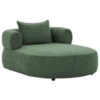 XXL-SESSEL Chenille Grün    - Schwarz/Grün, Design, Kunststoff/Textil (122/76/156cm) - Livetastic
