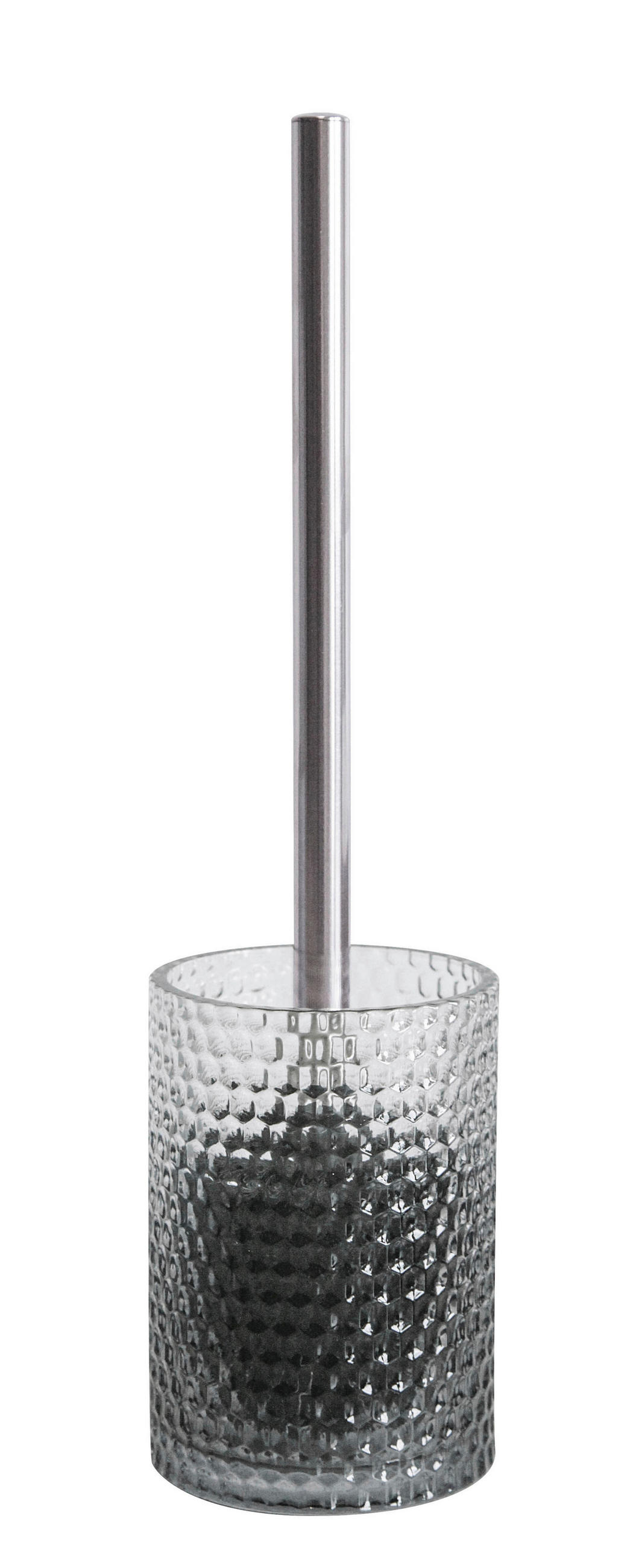WC-BÜRSTENGARNITUR in Kunststoff  Kunststoff   - Anthrazit/Alufarben, Basics, Glas/Kunststoff (9,5/36,5cm) - Kleine Wolke