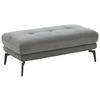 HOCKER in Textil Grau  - Schwarz/Grau, Design, Textil/Metall (132/45/68cm) - Beldomo Style