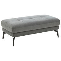 HOCKER in Textil Grau  - Schwarz/Grau, Design, Textil/Metall (132/45/68cm) - Beldomo Style