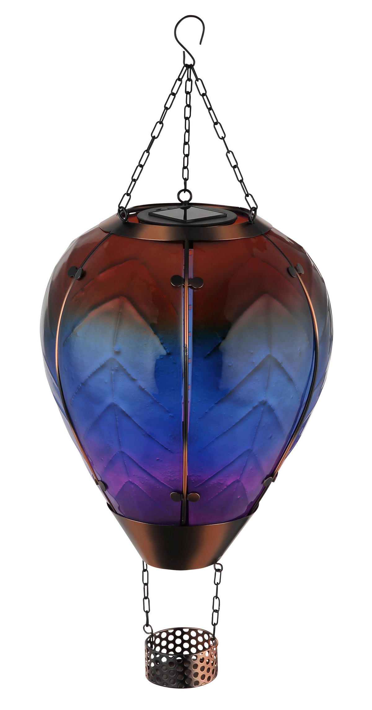SOLÁRNÍ SVÍTIDLO 27/37 cm - černá/vícebarevná, Design, kov/plast (27/37cm) - Globo