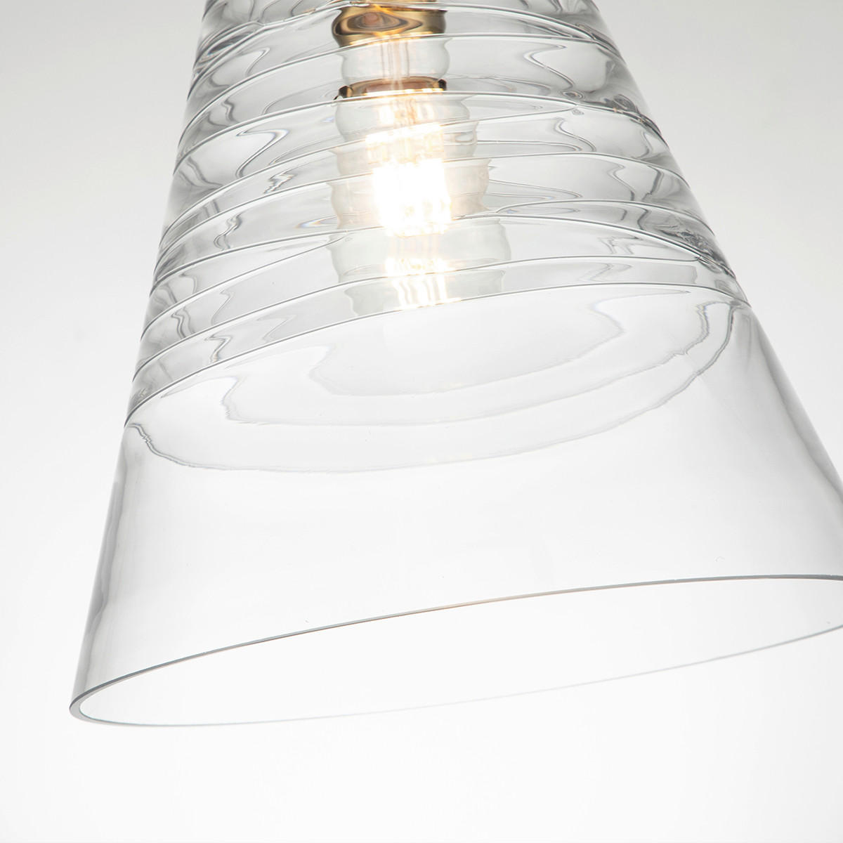 HÄNGELEUCHTE 29.5/59.4 cm    - Messingfarben, Konventionell, Glas/Metall (29.5/59.4cm) - Elstead Lighting
