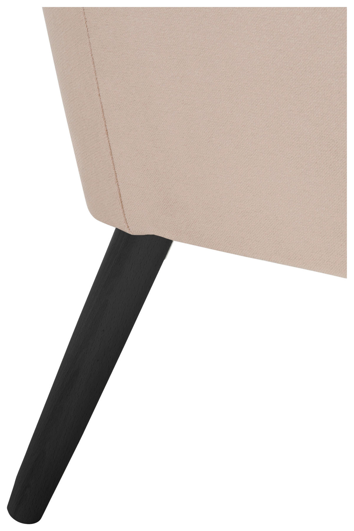 SESSEL in Samt, Velours Schwarz, Sandfarben  - Sandfarben/Schwarz, Design, Holz/Textil (67/81/71cm) - Max Winzer