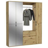 GARDEROBE 3-teilig 152/193/34 cm  - Konventionell, Glas/Holzwerkstoff (152/193/34cm) - MID.YOU