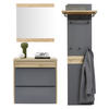 GARDEROBE 3-teilig  in 170/200/32 cm  - Eichefarben/Grau, Design, Holz/Holzwerkstoff (170/200/32cm) - Dieter Knoll