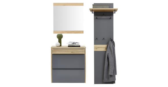 GARDEROBE 170/200/32 cm  - Eichefarben/Grau, Design, Holz/Holzwerkstoff (170/200/32cm) - Dieter Knoll