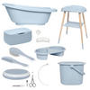 BABYBADESET SENSE 8-teilig  - Blau/Hellblau, Basics, Kunststoff (79.5/40/46cm) - Bebe Jou