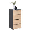 REGAL Anthrazit  - Anthrazit/Schwarz, KONVENTIONELL, Holzwerkstoff/Kunststoff (46/90/40cm) - Hom`in