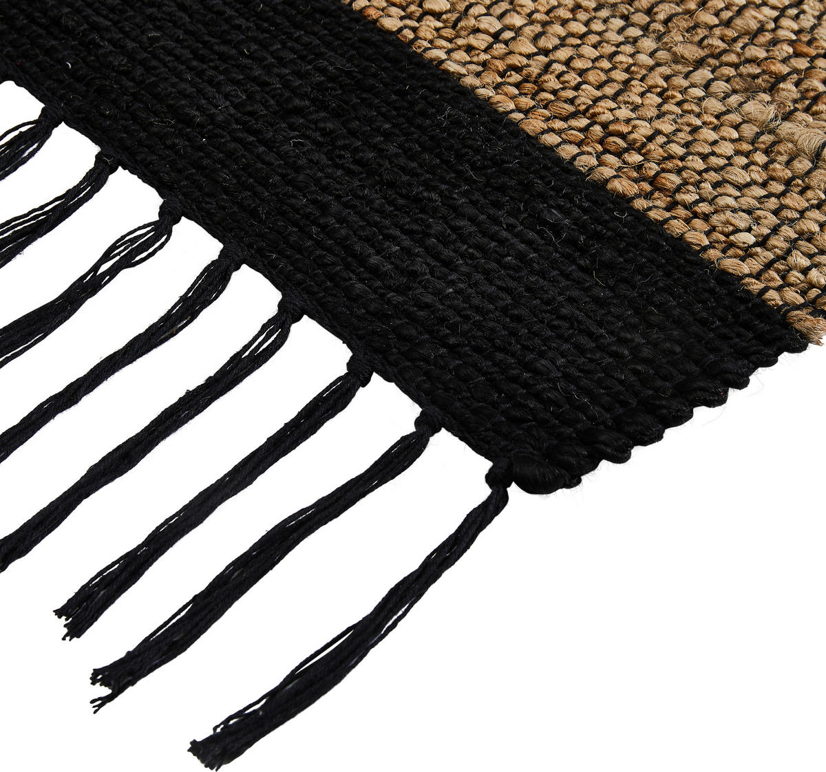 JUTOVÝ KOBEREC, 160/230 cm černá, jílová barva - černá/jílová barva, Design, textil (160/230cm) - Linea Natura