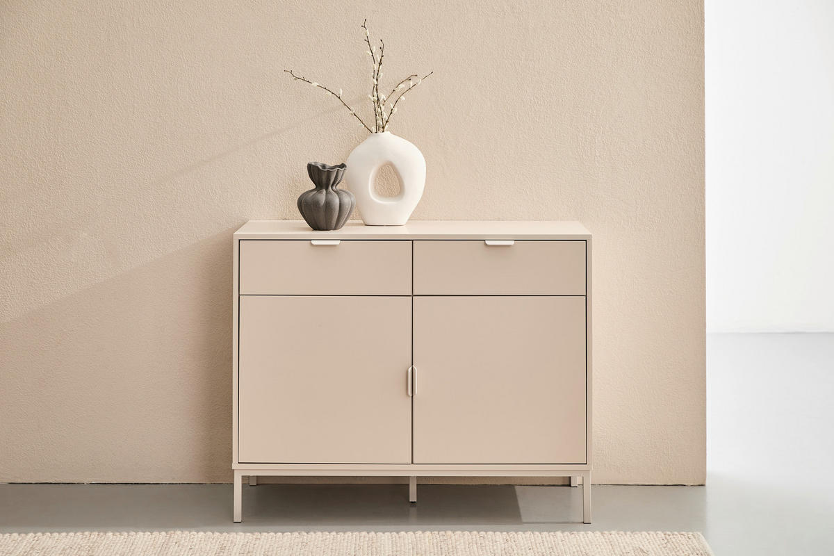 SIDEBOARD Rhodes 100/80/40 cm 2 Schublade(n)  - Kaschmir, Design, Holzwerkstoff/Metall (100/80/40cm) - MID.YOU