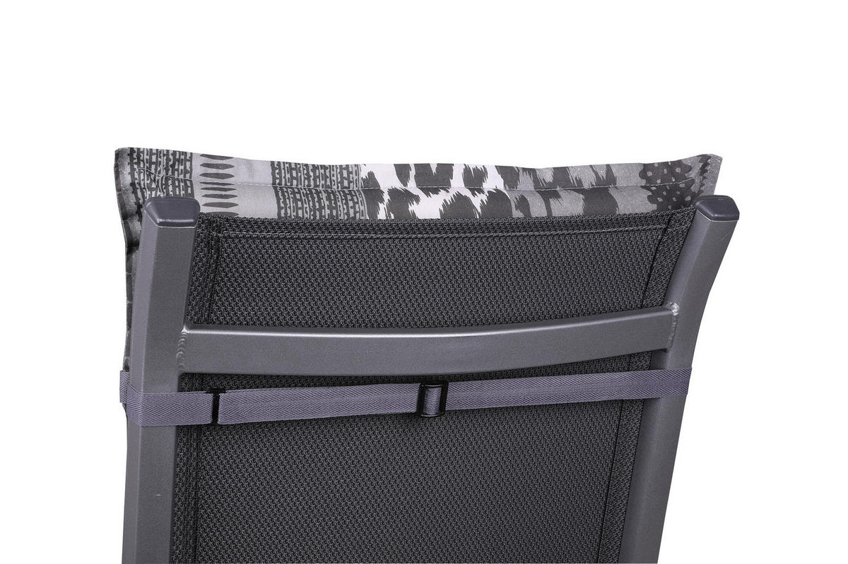 SESSELAUFLAGENSET in Anthrazit Animalprint  - Anthrazit, Basics, Textil (50/7/110cm)
