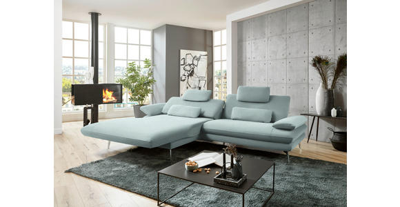 ECKSOFA Mintgrün Webstoff  - Schwarz/Mintgrün, Design, Textil/Metall (184/284cm) - Dieter Knoll