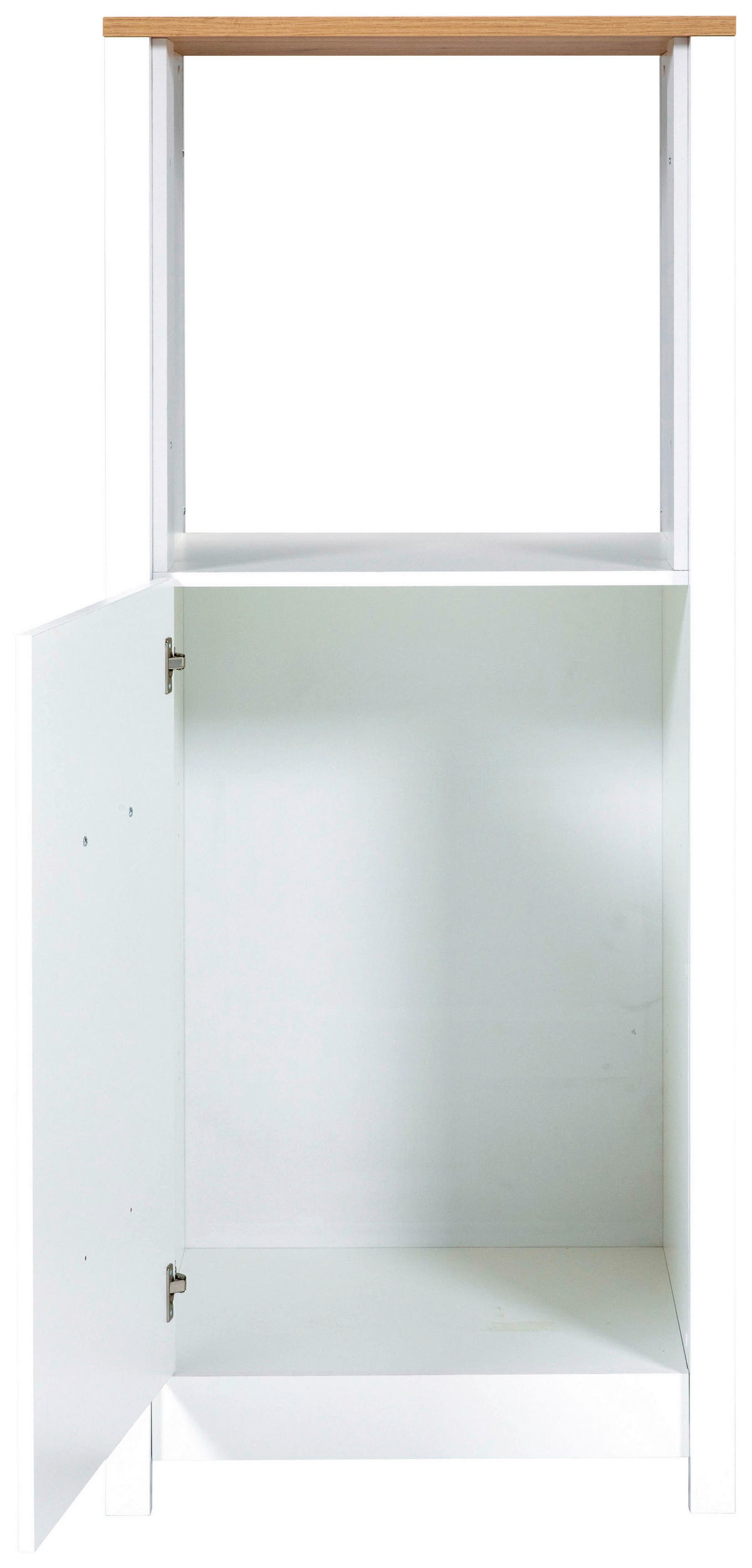 GERÄTEUMBAUSCHRANK 70/167/60 cm  in Weiß, Eiche Artisan  - Silberfarben/Weiß, MODERN, Holzwerkstoff/Metall (70/167/60cm) - home24
