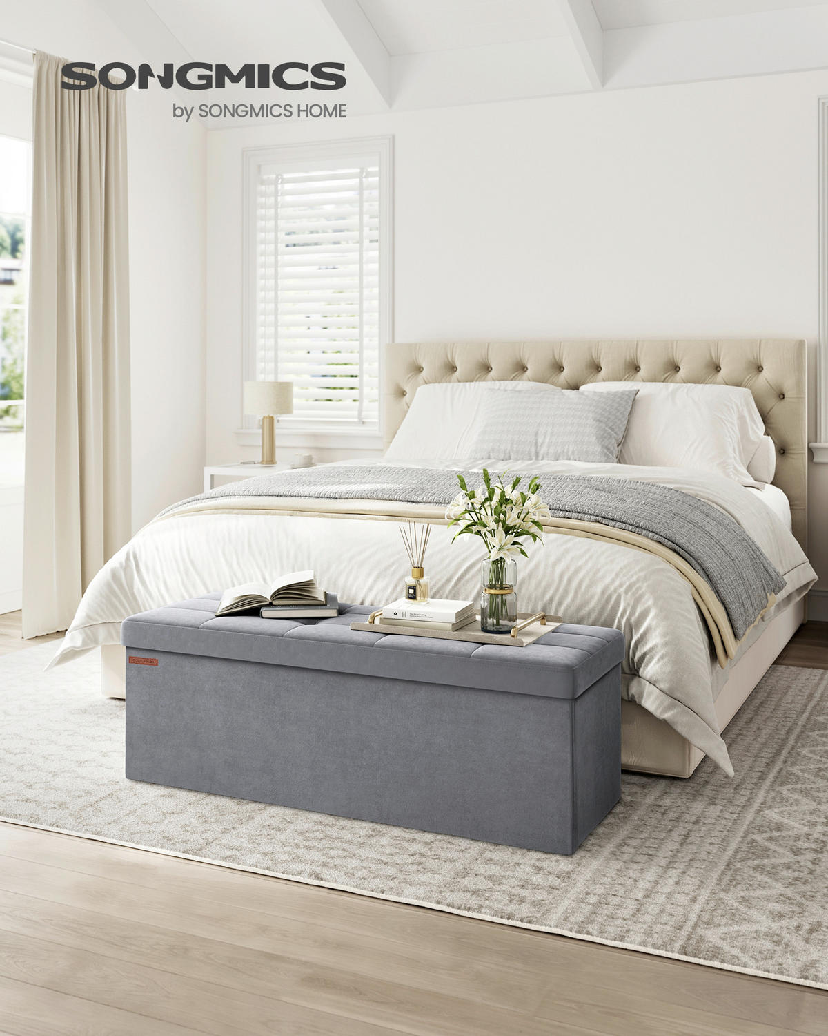 SITZBOX  - Grau, Trend, Textil (110/38/38cm) - Boxxx