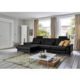 ECKSOFA  in Echtleder Schwarz  176/334 cm  - Schwarz, Design, Leder/Metall (176/334cm) - Dieter Knoll