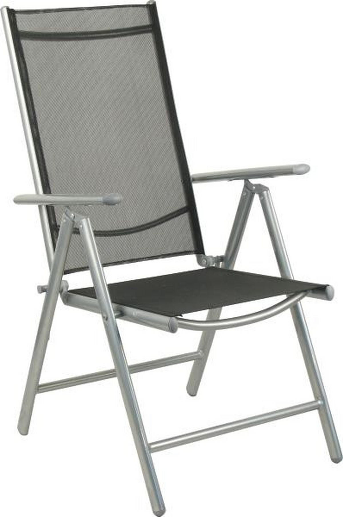 SKLOPIVA STOLICA ZA BAŠTU - crna, Dizajnerski, metal/tekstil (56/106/64cm) - Ambia Garden