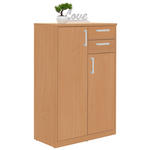 KOMMODE  in 72/110/36 cm  - Silberfarben/Buchefarben, Basics, Holzwerkstoff (72/110/36cm) - Xora