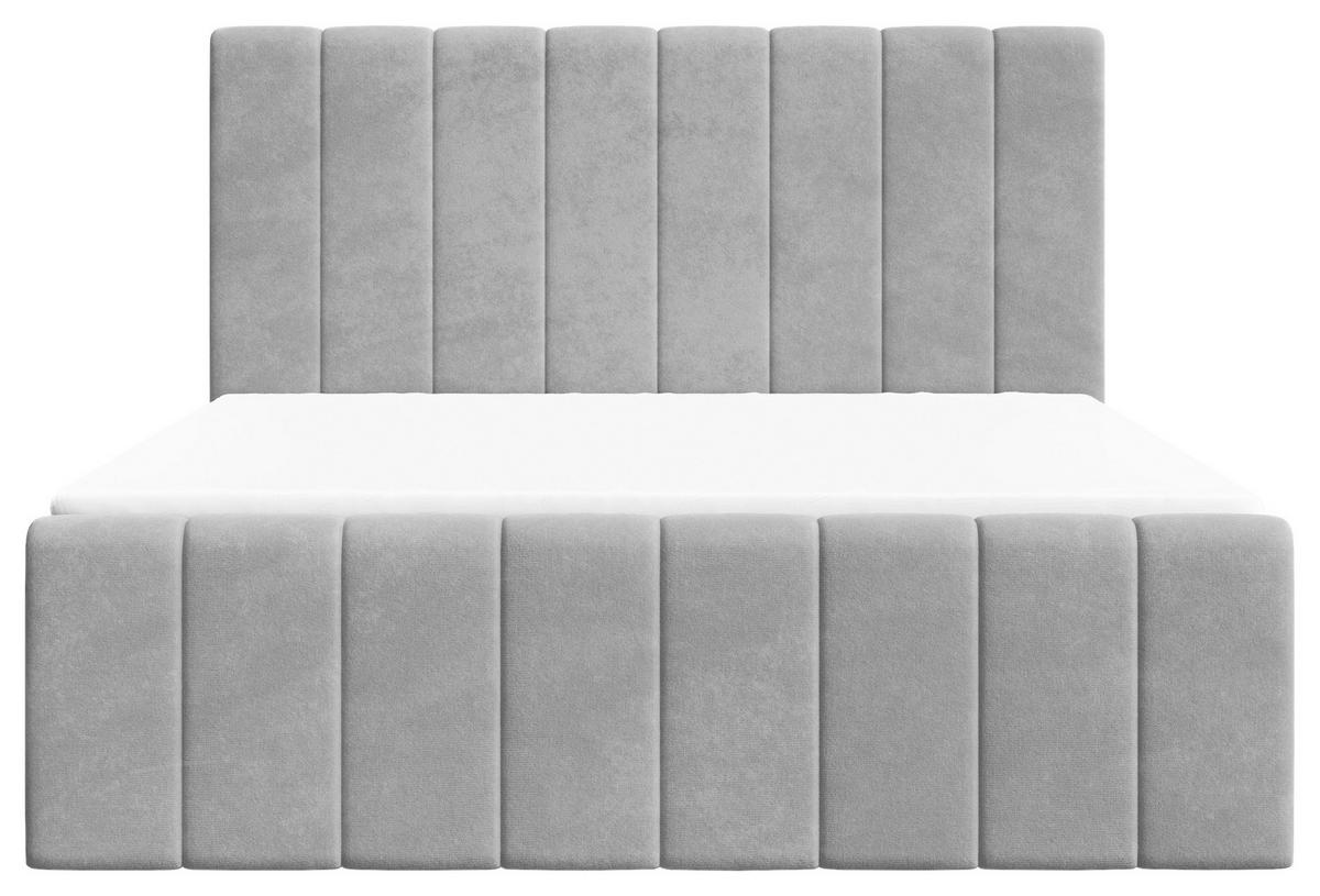 BOXBETT 140/200 cm,  in Graphitfarben, Bettkasten, Topper, H2 + H3 = mittel + fest  - Graphitfarben/Schwarz, MODERN, Holz/Kunststoff (140/200cm) - MID.YOU
