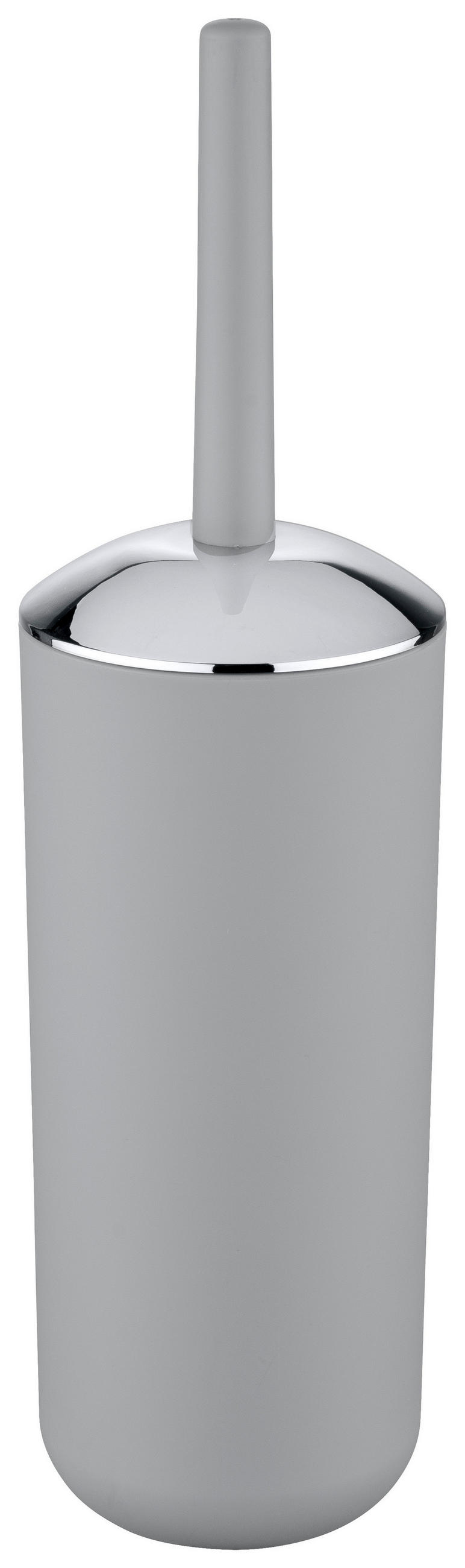 WC-BÜRSTENGARNITUR - Chromfarben/Grau, Basics, Kunststoff (10/37/10cm) - Wenko