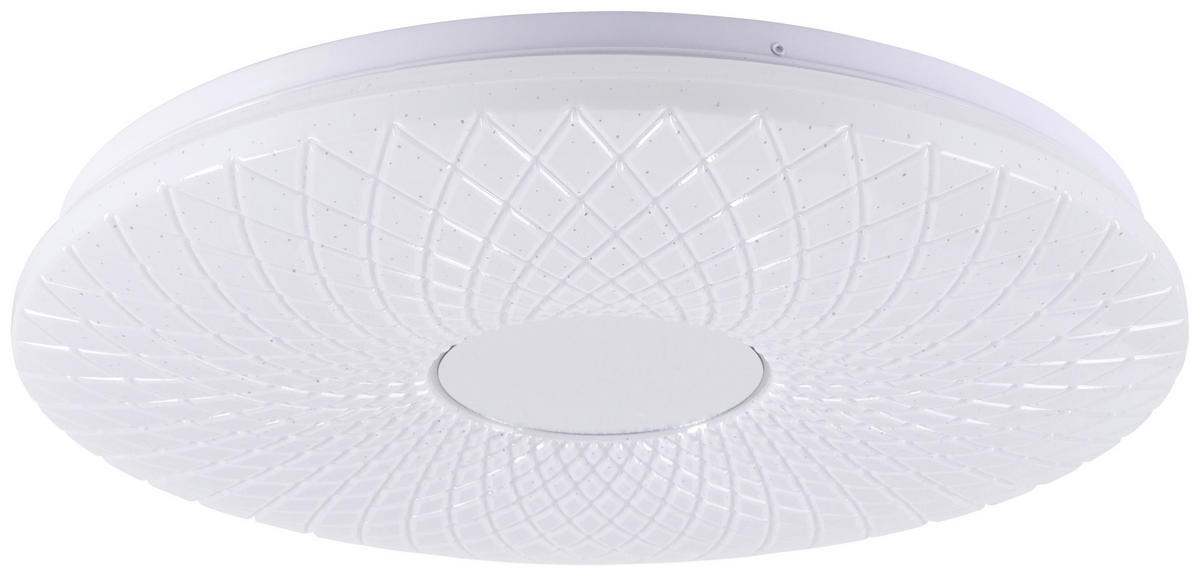 LED PLAFONJERA - bela, Lajfstajl, metal/plastika (48/6,5cm) - Novel