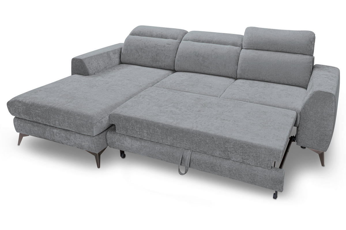 ROHOVÁ SEDAČKA, textil, antracitová - černá/antracitová, Basics, kov/textil (191/264cm) - Livetastic