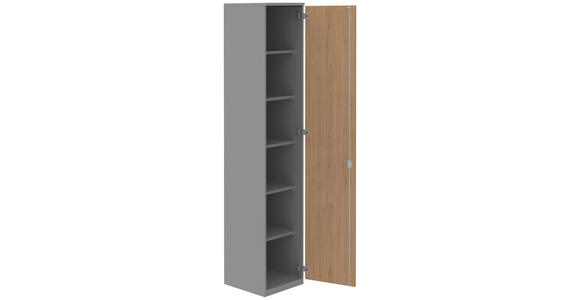 AKTENSCHRANK Eichefarben, Grau  - Eichefarben/Grau, KONVENTIONELL, Holzwerkstoff (40/217,4/43cm) - Moderano